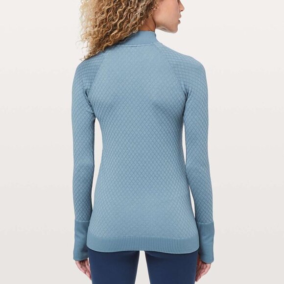 Lululemon Rest Less 1/2 Zip- Thick Long Sleeve Running Top-Size 10 - Picture 3 of 12